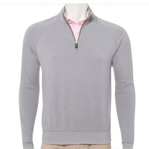 FAIRWAY & GREENE The Natural Men’s 1/4 Zip Sweater Baruffa Merino Wool M Medium